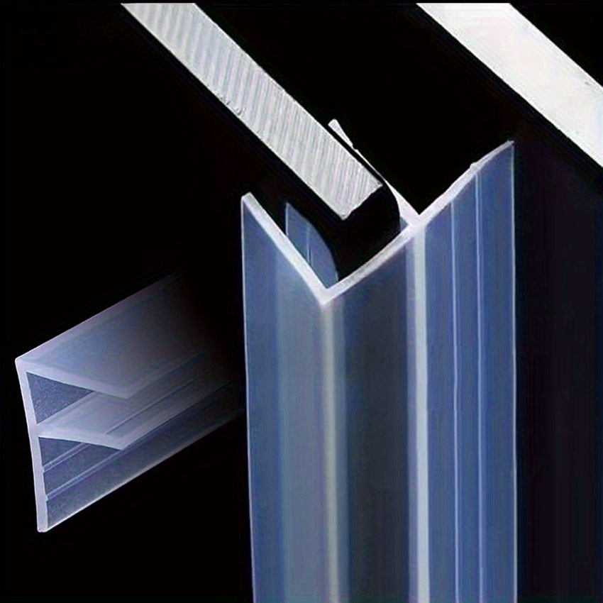 78.74inch 6mm H/f/u-profile Rubber Weather Stripping Seal Strip For Sliding Glass Doors, Frameless Balcony Windproof Collision Bar, Bathroom Shower Seal Strip