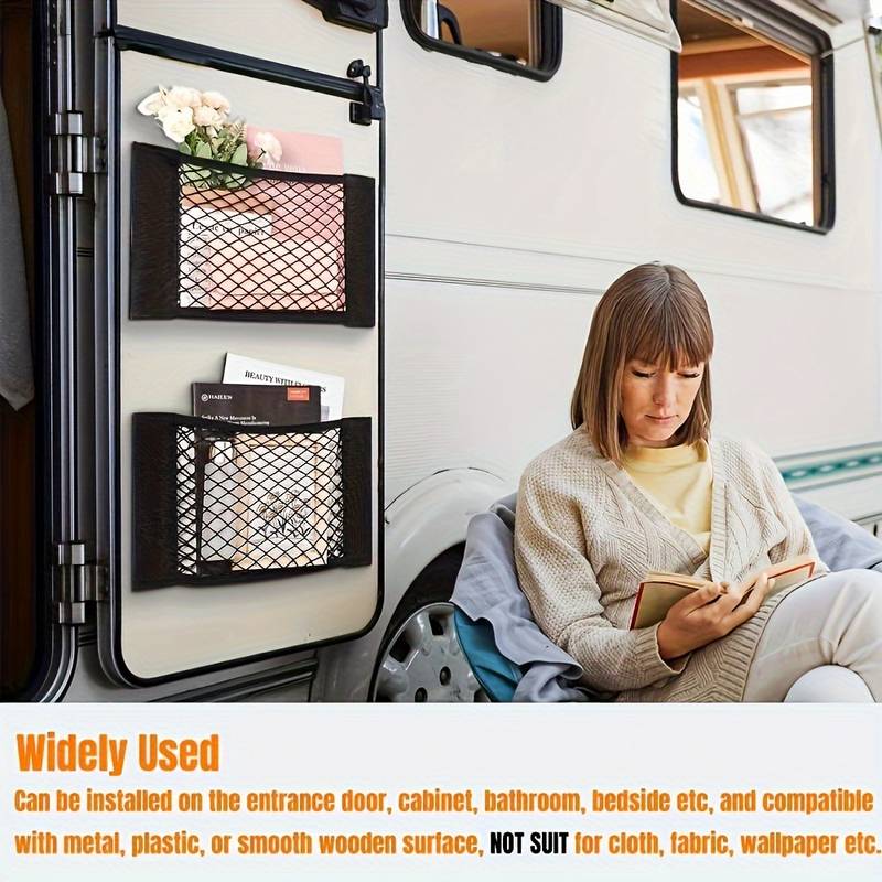 Filet De Rangement élastique Anti-chute Pour Camping-car, Bateau - Sécurise Objets En Voyage