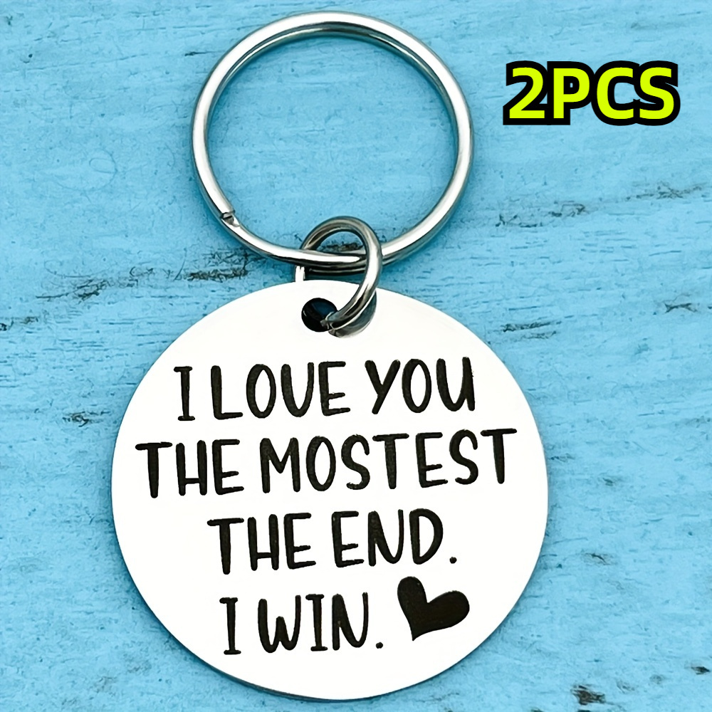 

2pcs Hilarious 'naughty' Anniversary Keychains - Perfect Gift For Husband, Boyfriend, Or - Stainless Steel