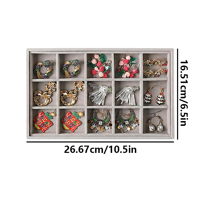 4pcs Stackable Jewelry Trays with Glass Lid