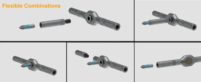 24in 1 magnetic screwdriver set diy ratchet screwdriver set multi bit magnetic drive set with detachable ratchet handle portable precision repair tool kit for funiture computer bicycle Product details 2