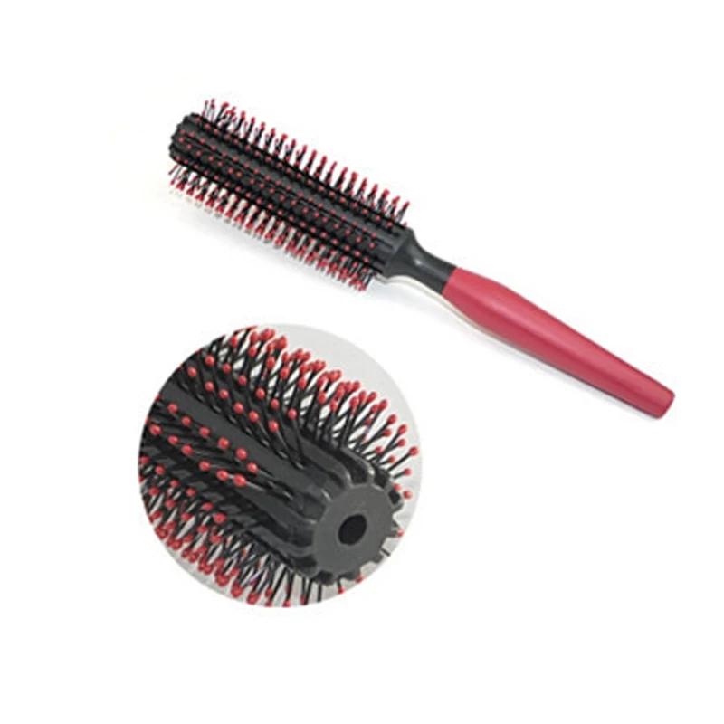 Plastic Round Brush Quiff Roller Curly Hair Comb Hairstyle Massage Hairbrush Dressing Salon Barber Comb New Spiral Professional