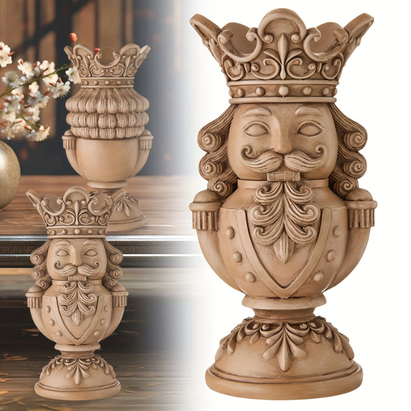 resin nutcracker bust christmas ornament table top decor