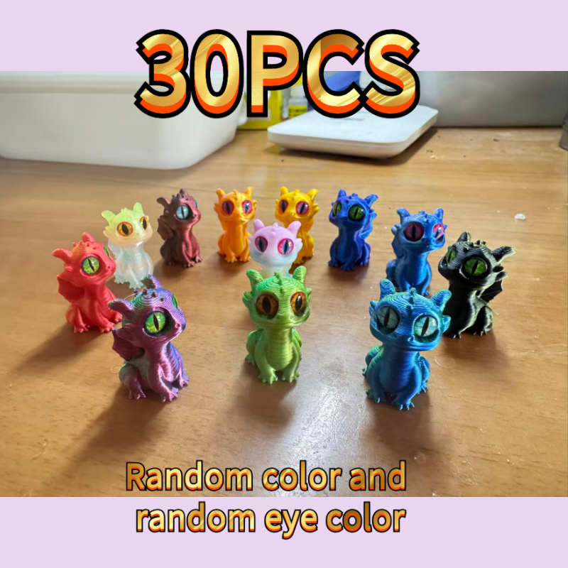 TEMU Set de Figuras de Acción de Mini Dinosaurios de Colección de 18/30 piezas, Plástico Duradero de Calidad, Colores Vibrantes para Decoración de