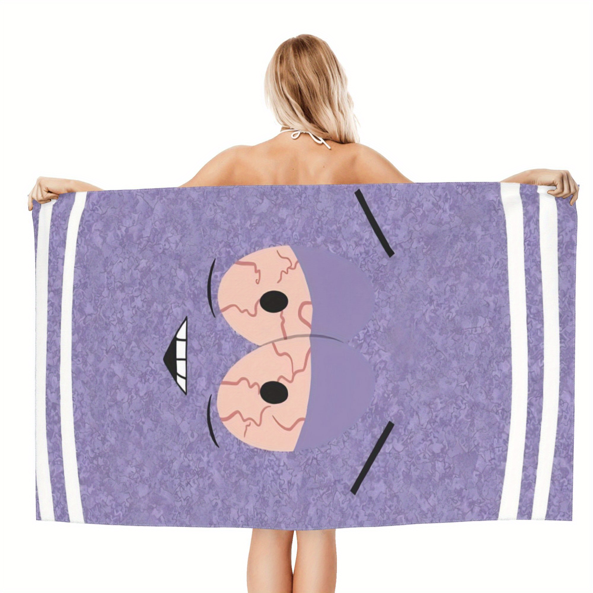 1-Pack Cartoon Face Beach Towel