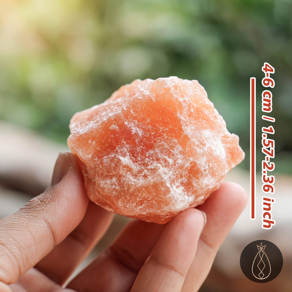 E-shop 1 Stück Seltenes Oranges Himalaya-Salz-Rohstein - Bohemian-Stil Dekokristall für DIY-Kerzen, Feiertagsdekoration (Weihnachten, Halloween,