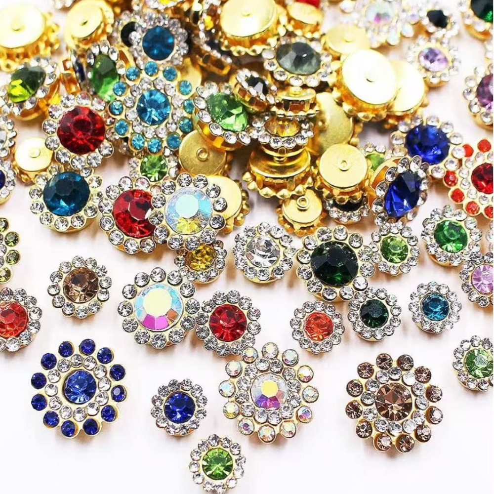 TEMU 137pcs Round Flatback Embellishment Mixed Color Sewing Craft Jewelry Additions
