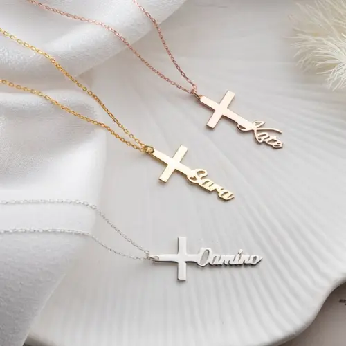 jewelry cross necklace sold on Temu United States