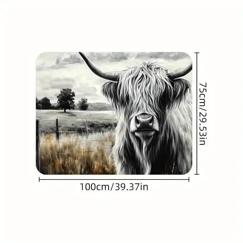 TEMU 1pc Of Scottish Design Polyester Mat For Car Trunk - Soft, Machine-washable Suv Trunk Liner, Easy To Clean, Durable Interior Accessory Featuring