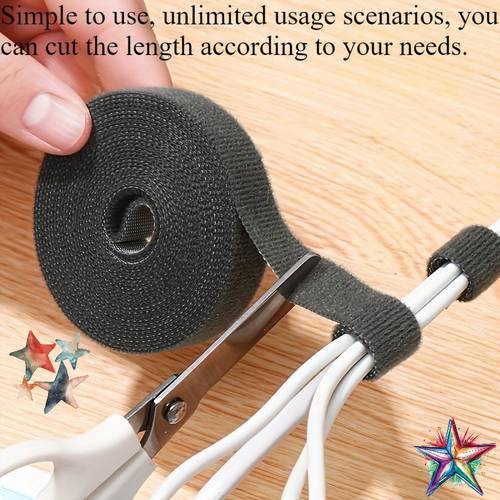 a self strap that cut to size featuring strong for organizing cables this reusable hook and loop cable organizer is perfect for tidying up wires for computers and electronic devices its an essential