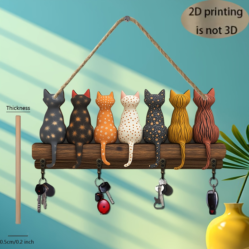 Cat Key Holder Cat Coat Hooks Iron Key Holder Key Hanging Hooks