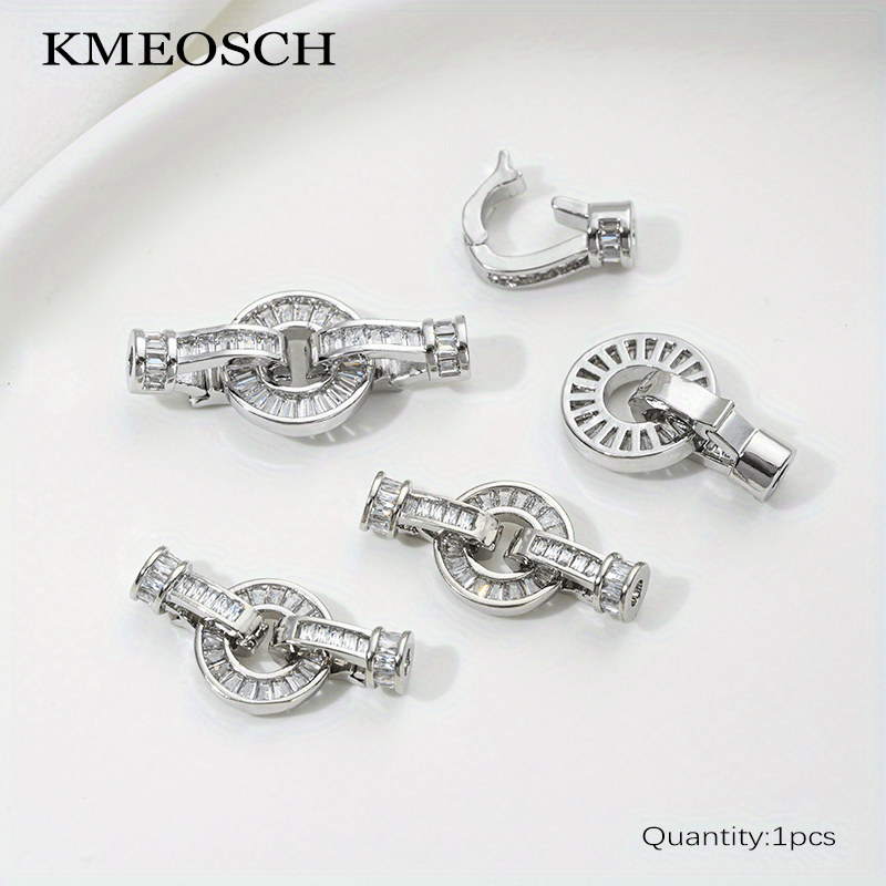 E-shop Glänzende Zirkonia-Verbindungsverschlüsse, 18K vergoldeneter Messing Schmuckverschluss Befestigung für Armband Halskette Herstellung