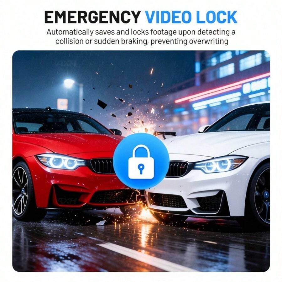 Wzxlifescult 4/5 Camera Car Dash Cam, 360° Surround Coverage, 1080P Front, 720P Rear & Inside Recording, Night Vision, WDR, Loop Recording, Parking Monitor