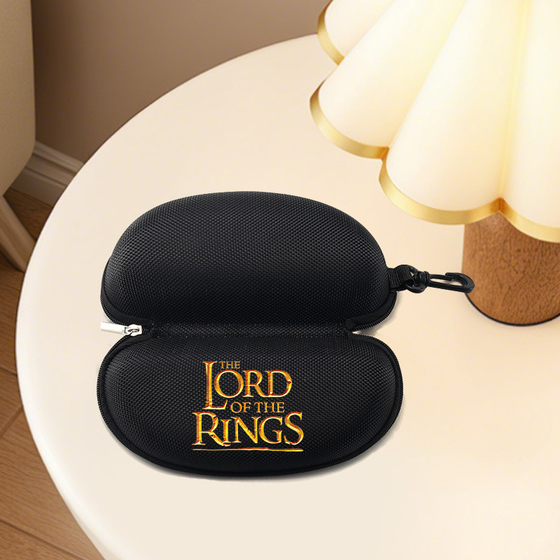 TEMU 1pc Wb The Themed Eyeglass Case Suitable For Reading Glasses, Fashion Glasses & Fashion Eyewear - Protective Cover With Iconic Lotr Print,