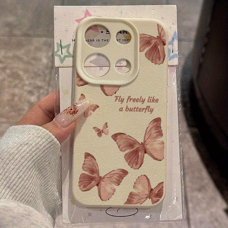TEMU Funda para Teléfono - Carcasa de TPU con de Mariposas Rosadas para Redmi Note 13 Pro, Note 10/Note 10 Pro/Note 10 S/Note 11/Note 11 Pro/Note 11
