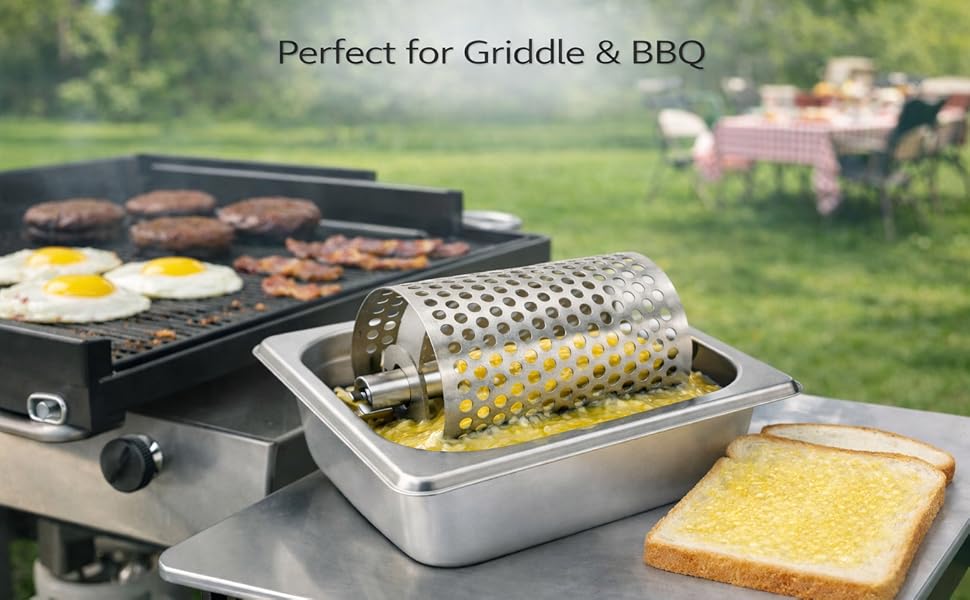 bun butter roller griddle stainless steel wheel griddle spreads butter on buns bread and toast bbq camping grill cooking tools Product details 4