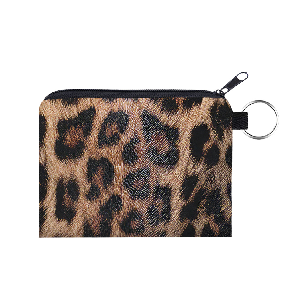 

Stylish Leopard Print Polyester Coin Purse - Waterproof Zipper Pouch For Keys, Cards & Earbuds, Portable & Multifunctional Gift For Women, Purse Accessories