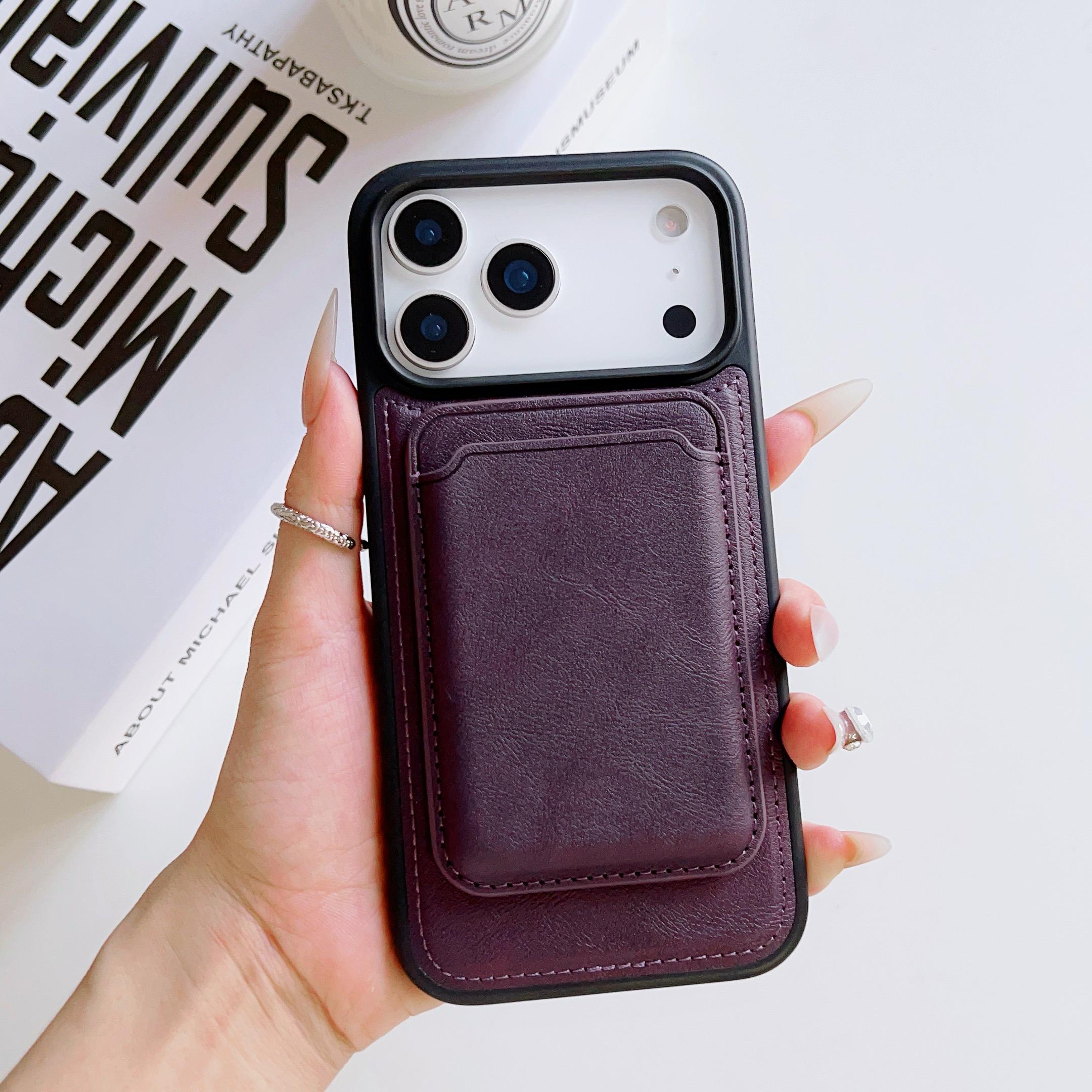 TEMU Phone Case - Compatible With Iphone 17 Pro Max Case, Magnetic Card Holder For 15 Pro Max Phone Case, Business Minimalist Iphone 17 Air Phone