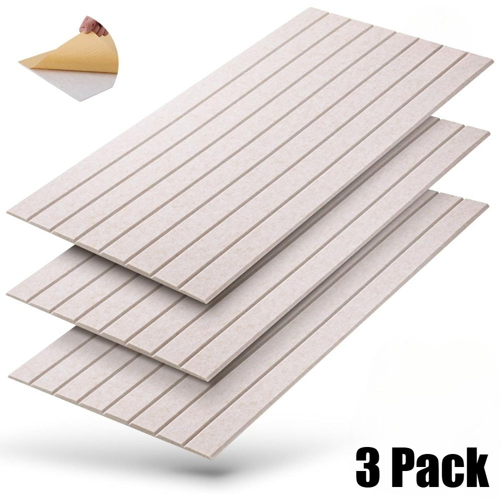3 самолепливи акустични панели, 120×60×0.9cm, за акустичка третман и декорација на ѕидови Детали за производот 4