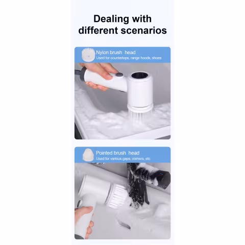 electric spin cleaning brush high speed brush heads kitchen bathroom car use multi functional cleaning tool must have household cleaning essential details 10