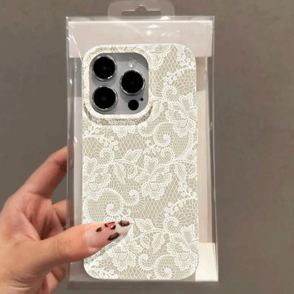 E-shop Handyhülle - Exquisite Spitzenmuster Handyhülle Anti-Fall Schutzhülle für iPhone 17, 17 Pro, 17 Pro Max, 14 Pro Max, 15 Pro, 16, 13, 14, 15, 12,