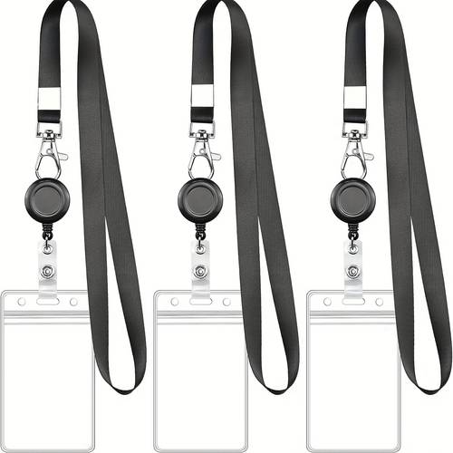 1 retractable lanyard id card holder with badge reel and clip suitable for work badges cruise cards