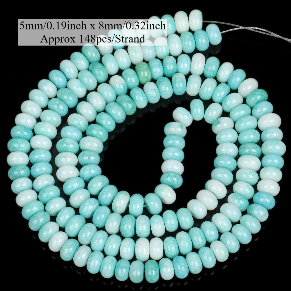 TEMU 5x8mm 148pcs Natural Stone Beads Multicolor Rondelle Loose Beads For Jewelry Making Diy Necklace Bracelet Earring Accessories Gifts For Women