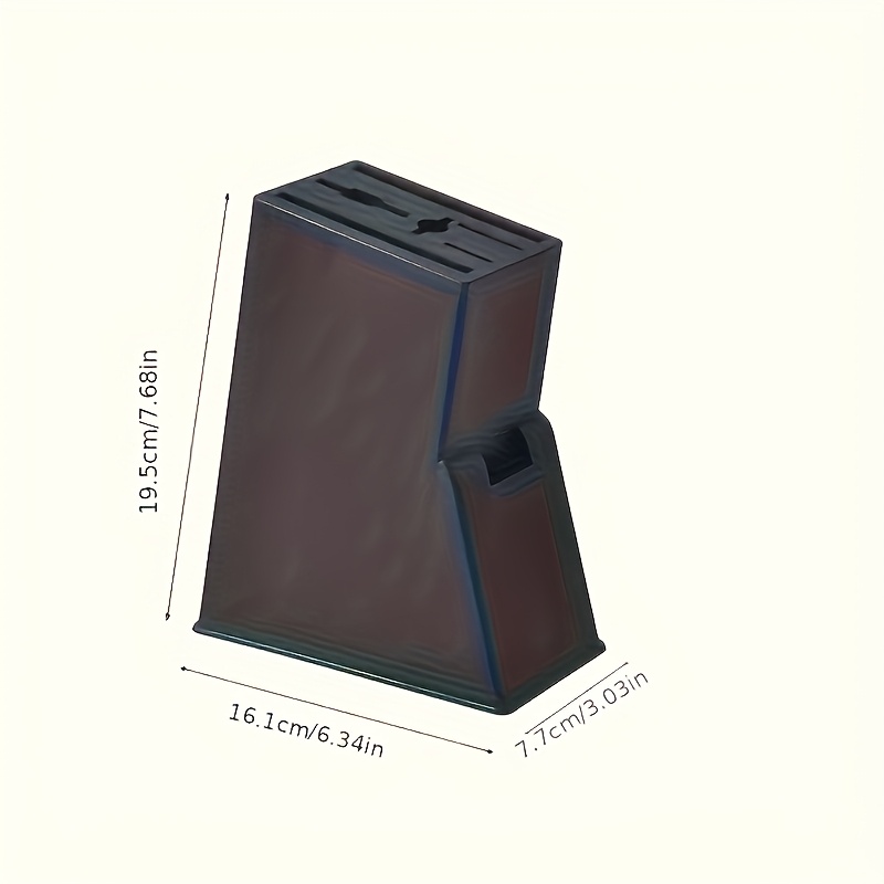 [Heavy-Duty Storage Box] Heavy-Duty Plastic Storage Box With An Ergonomic Base, Allowing For Vertical Or Horizontal Storage To Save Space. The Sturdy And Hygienic Black Display Rack Can Hold Chef's Knives, Bread Knives, And Fruit Knives