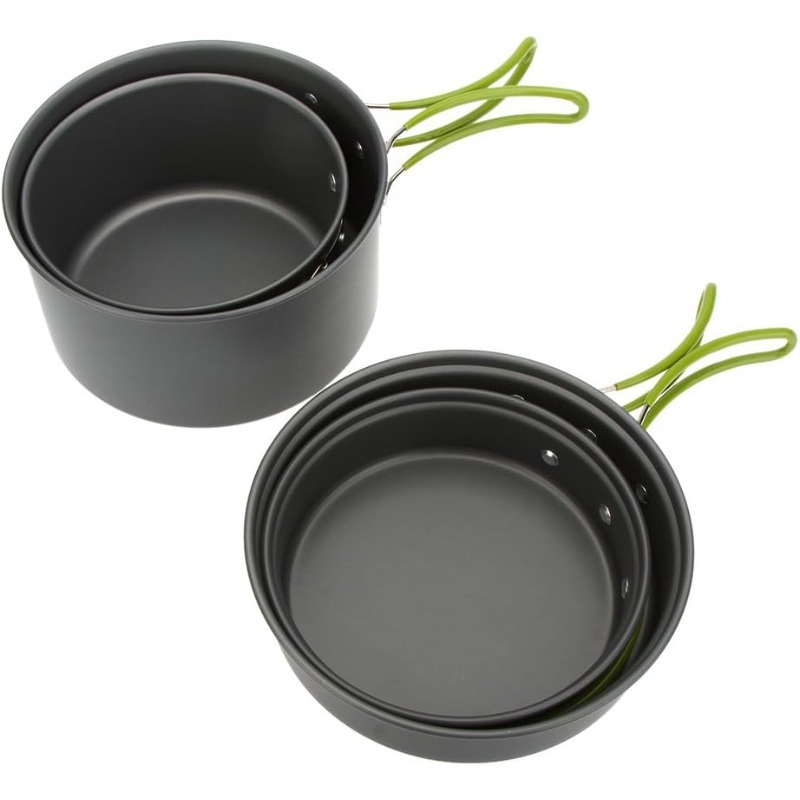 Camping Cookware Set, Pot and Pan Combination for Backpacking