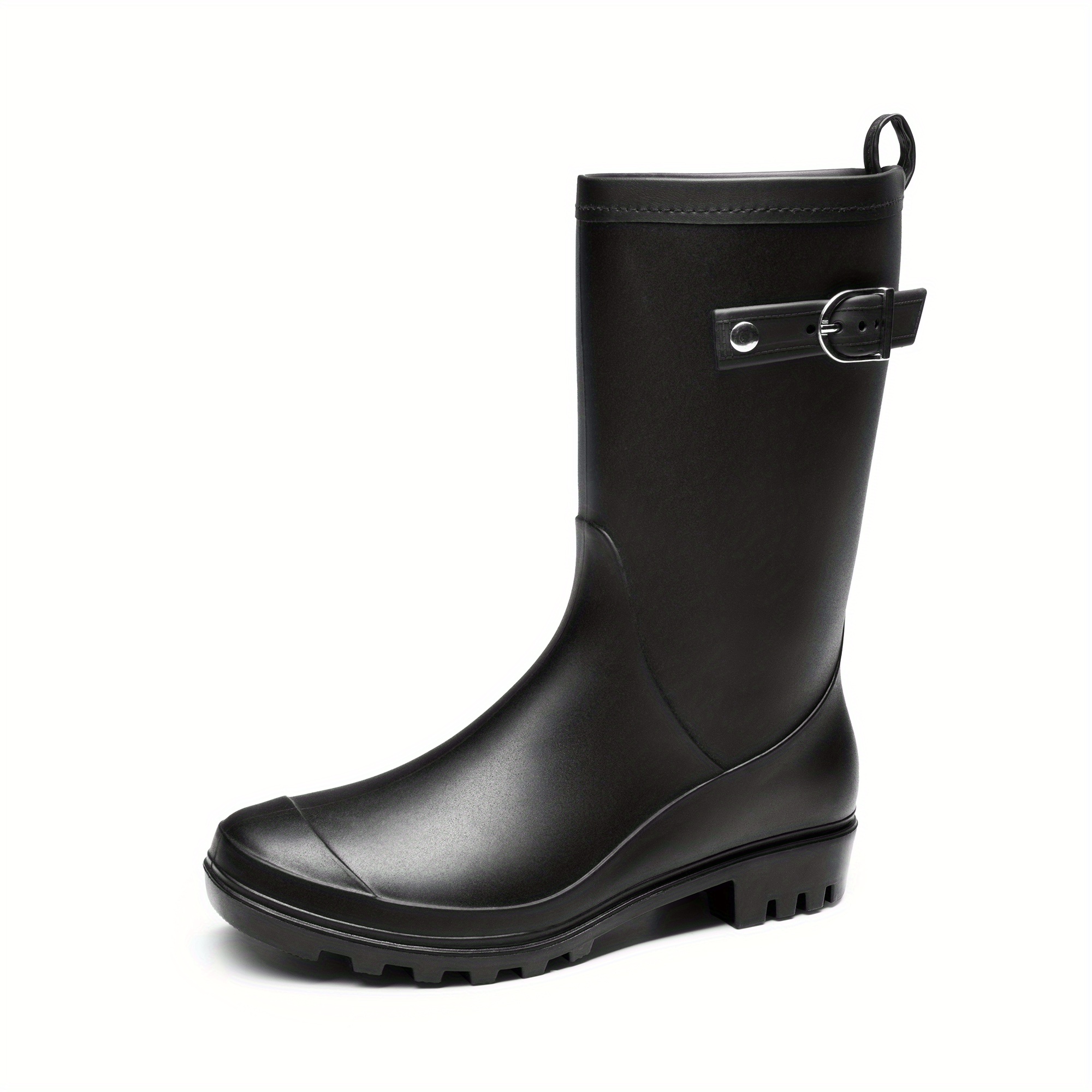 TEMU Bottes de pluie pour femme, de haute qualité, antidérapantes et confortables, chaussures d'extérieur à enfiler pour le jardin, la pêche et ,