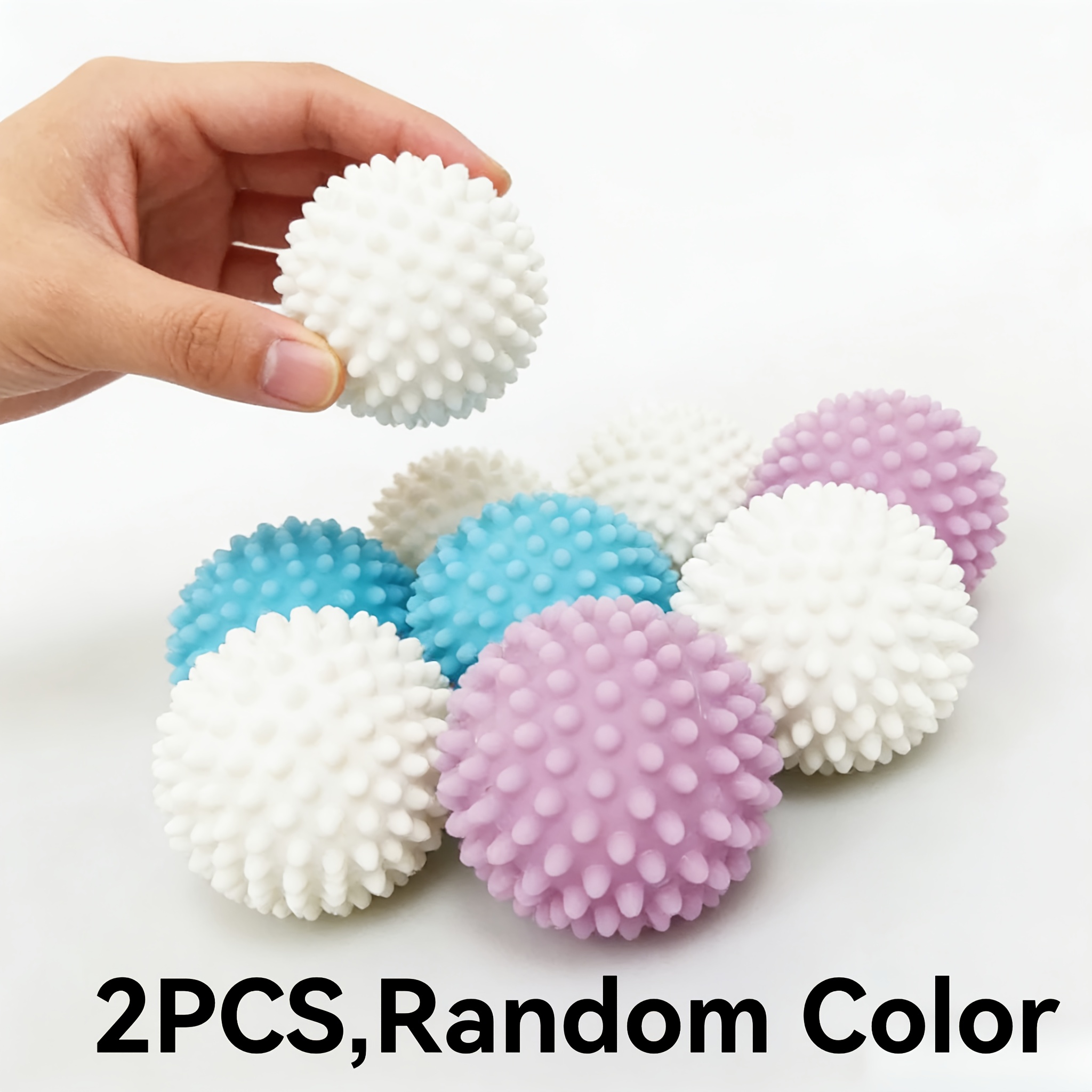TEMU 2pcs Dog Toys Random Color Tpr Spiky Ball Bite-resistant Molar Dog Bite Ball For Teddy Puppy Corgi Pet Training Ball Puppy Adult Universal