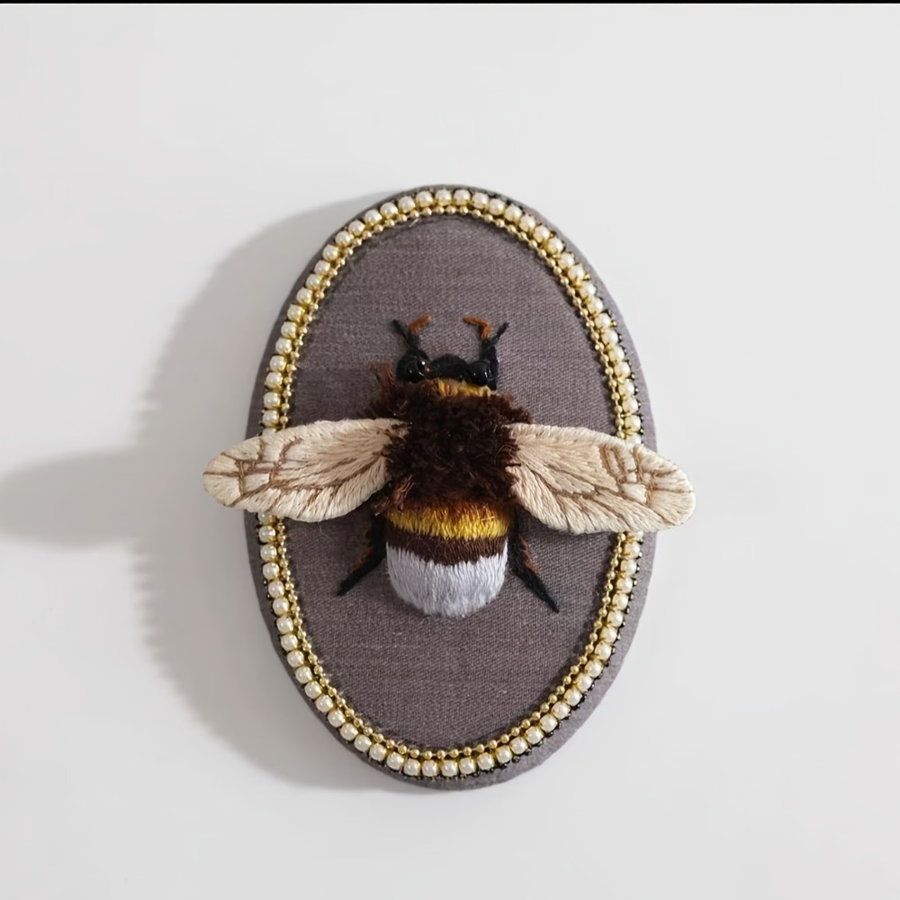 TEMU New High-quality Insect 3d Embroidery Material Pack Kit, With English Manual And Hd Video Tutorial, Easy And Easy For Beginners, For Home Decor