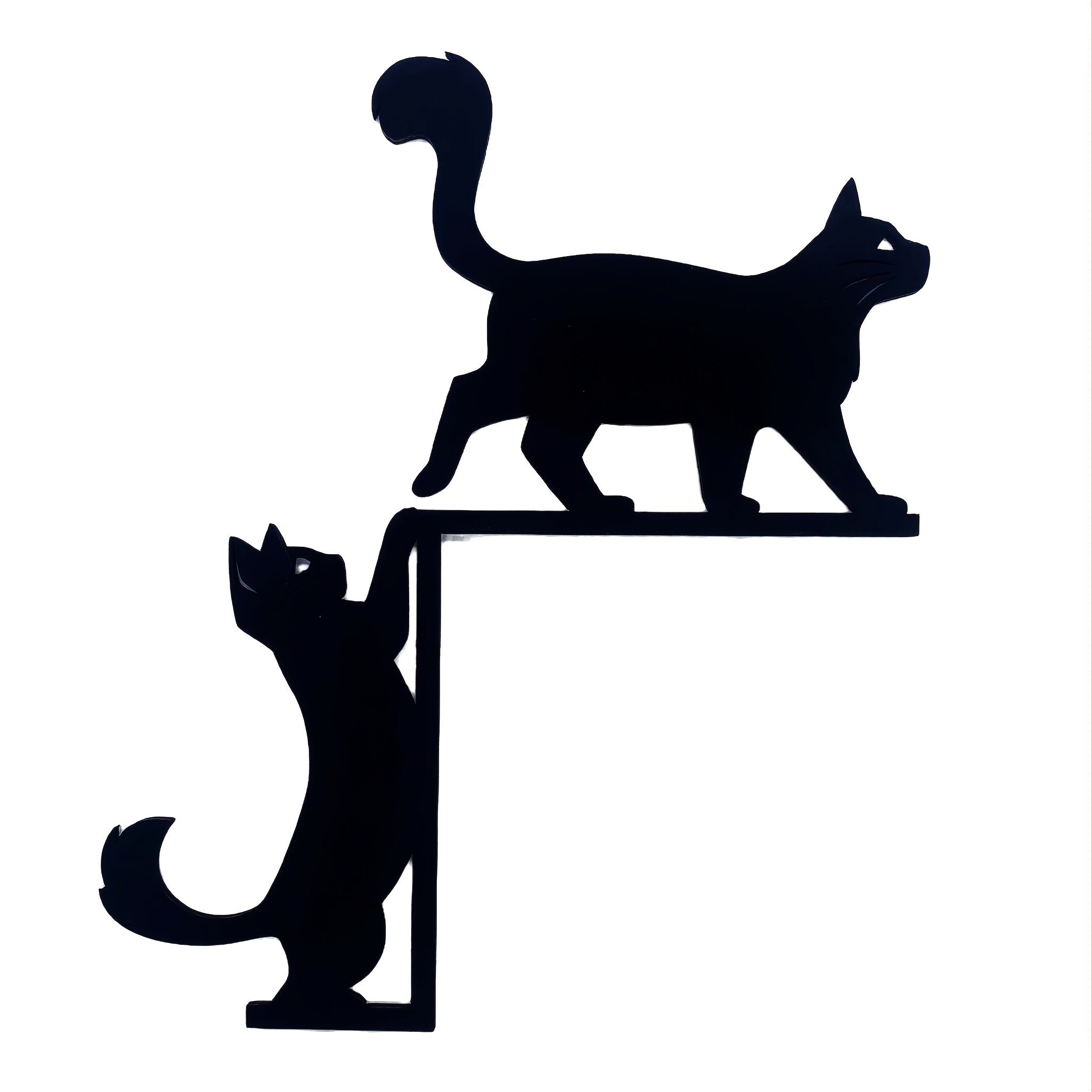 TEMU 2d Flat Printing, Product, Black Cat Door And Window Decoration, Acrylic Home Decor, Black Cat Wall Art, Family Door Top Decoration, Food Pantry