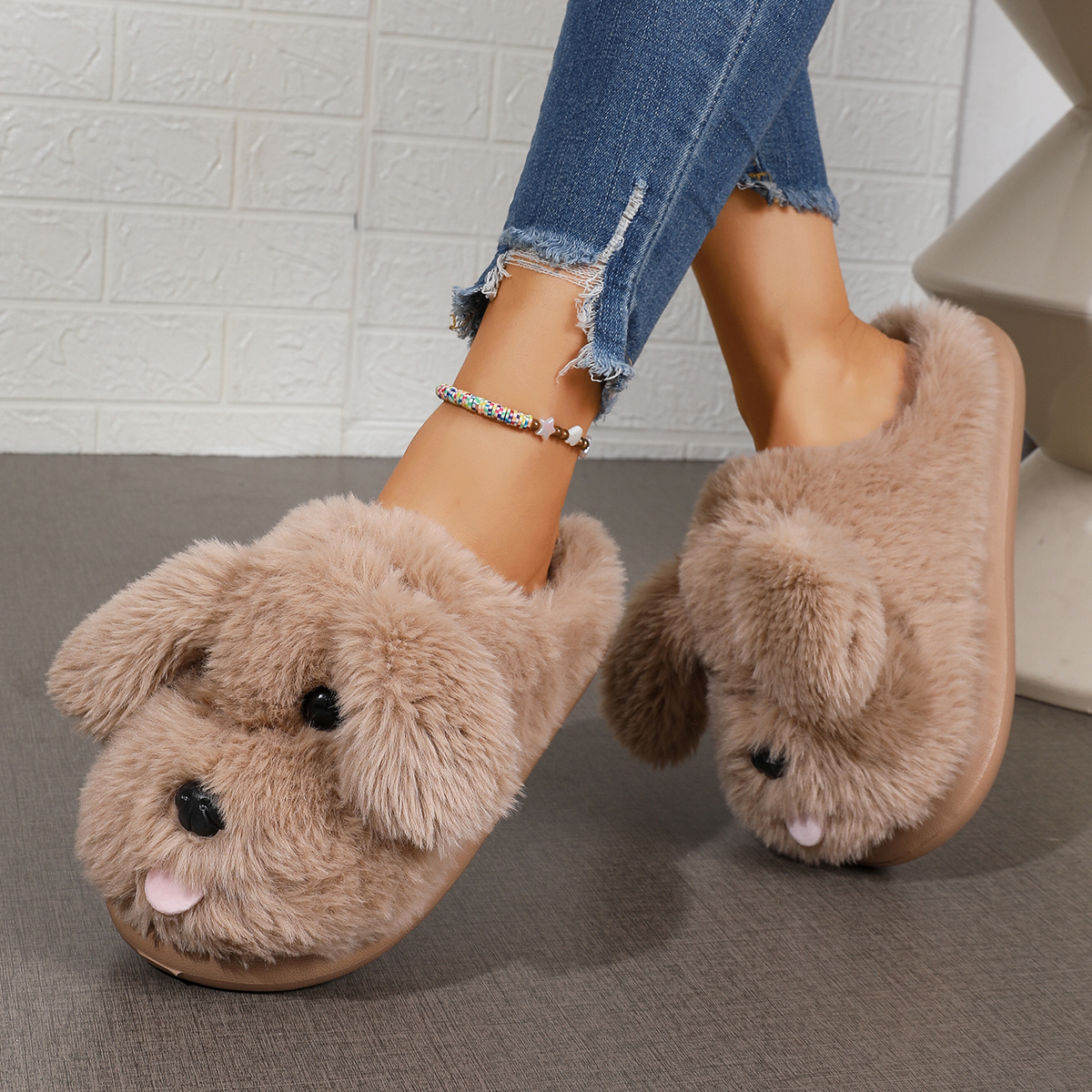 TEMU Autumn Winter Slippers Women Cute Cartoon Home Versatile Lazy Slippers Women Shoes