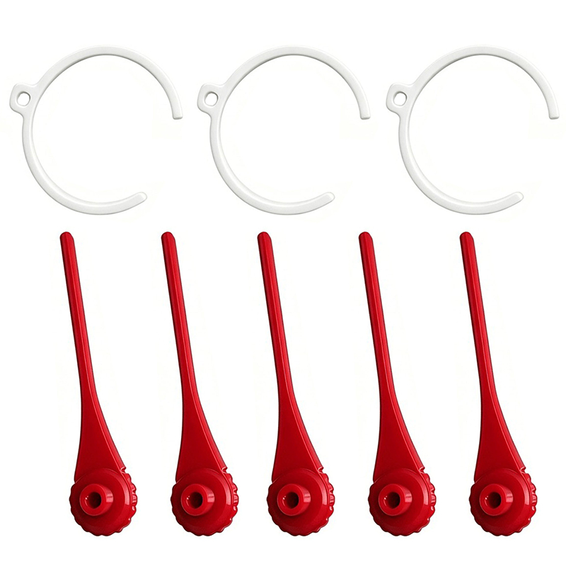 TEMU 8pcs Spray Nozzle Set: 5pcs Red Rotary Spray Nozzles And 3pcs White Positioning Brackets Included. The -quantity Nozzle Kit Fits