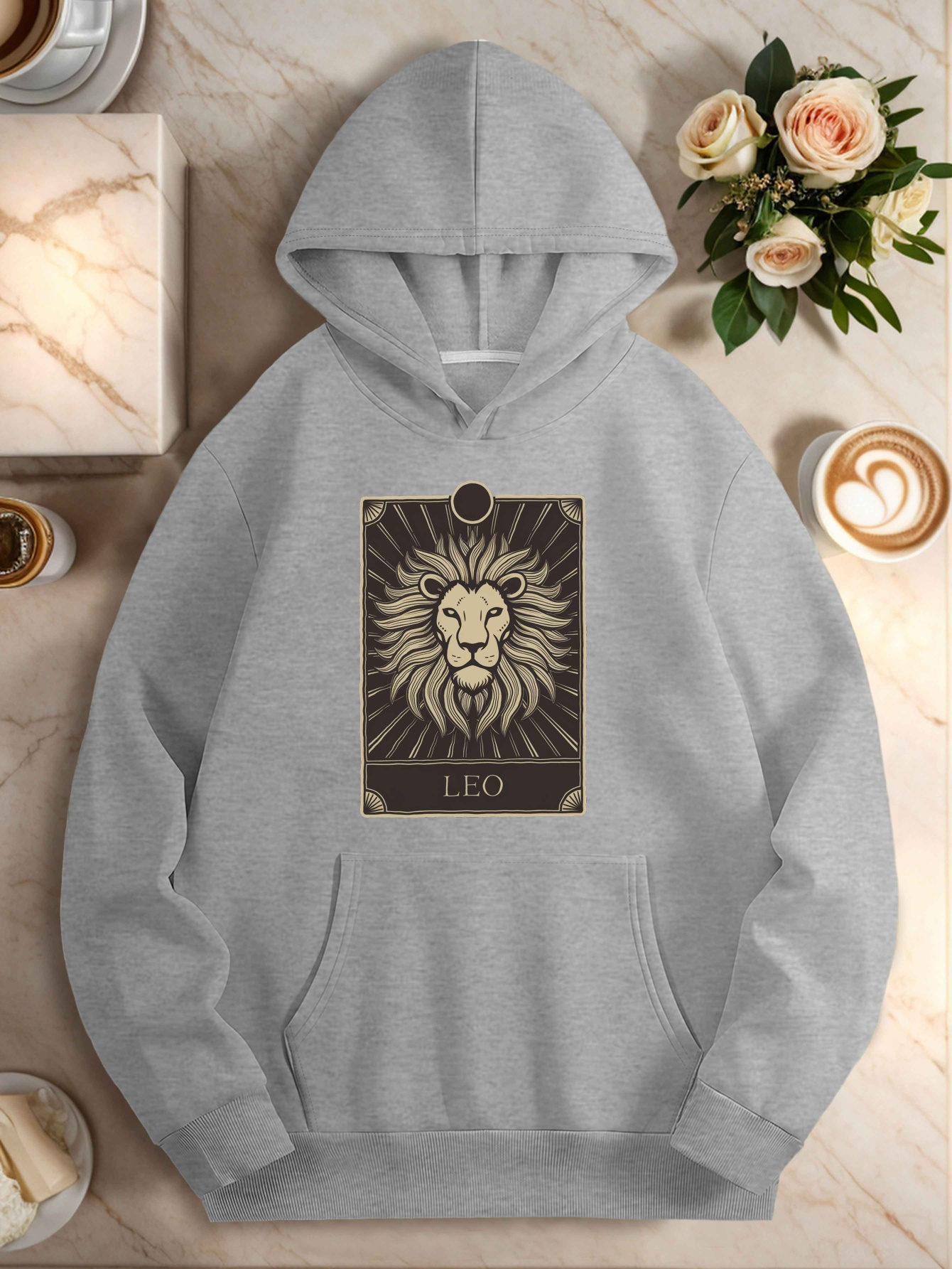 womens leo zodiac sign hooded sweatshirt leo Temu