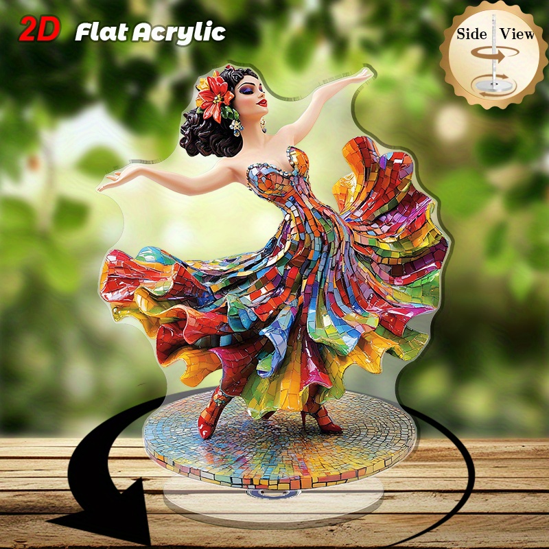 Figura Bailarina Con Cabeza Oscilante – Muñeco De Ternero Acrílico Para Salpicadero, Escritorio O Regalo Divertido