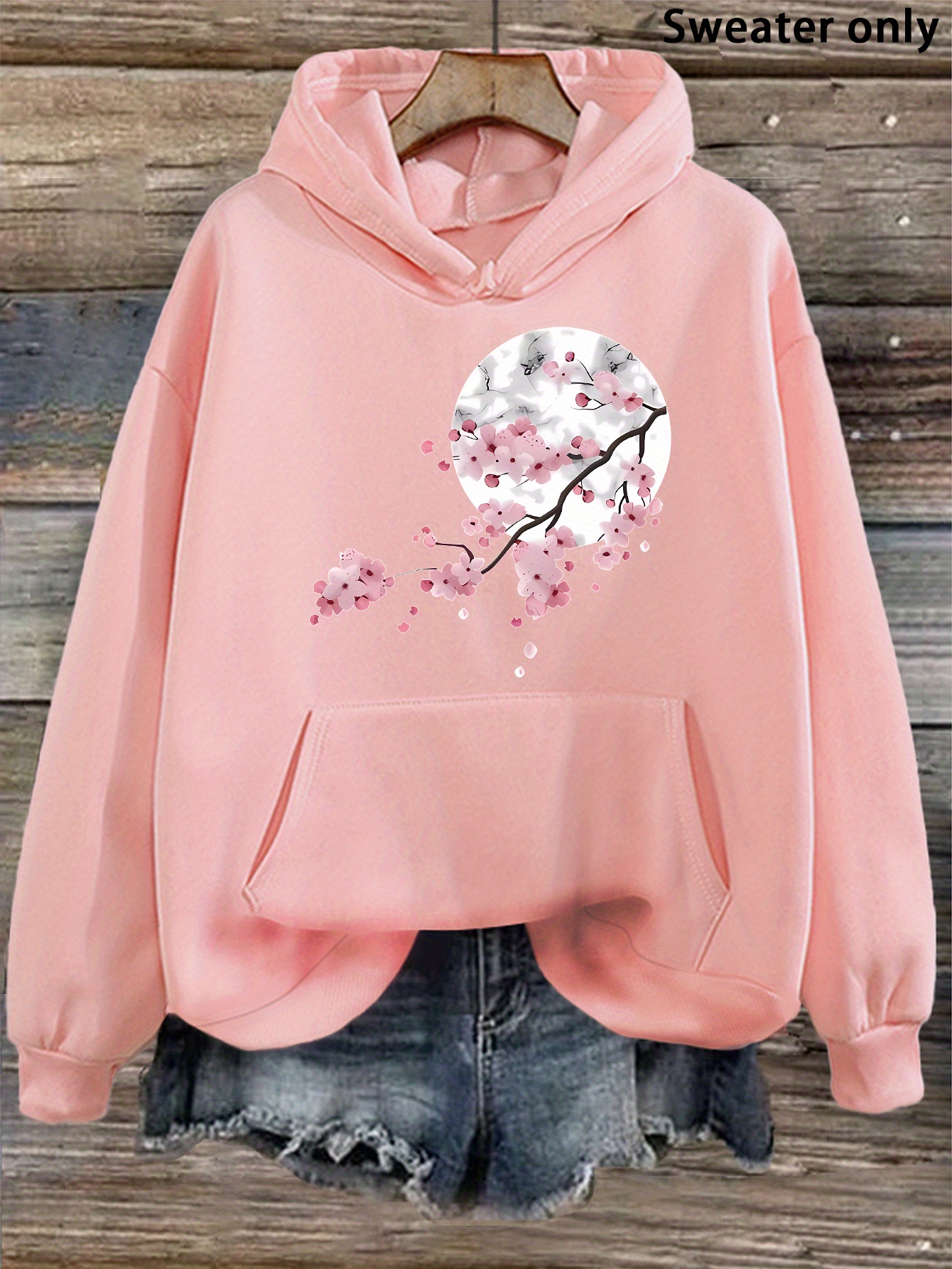 Damen Hoodie Sweatshirt Blumen Blumen Hoodie Für Damen –