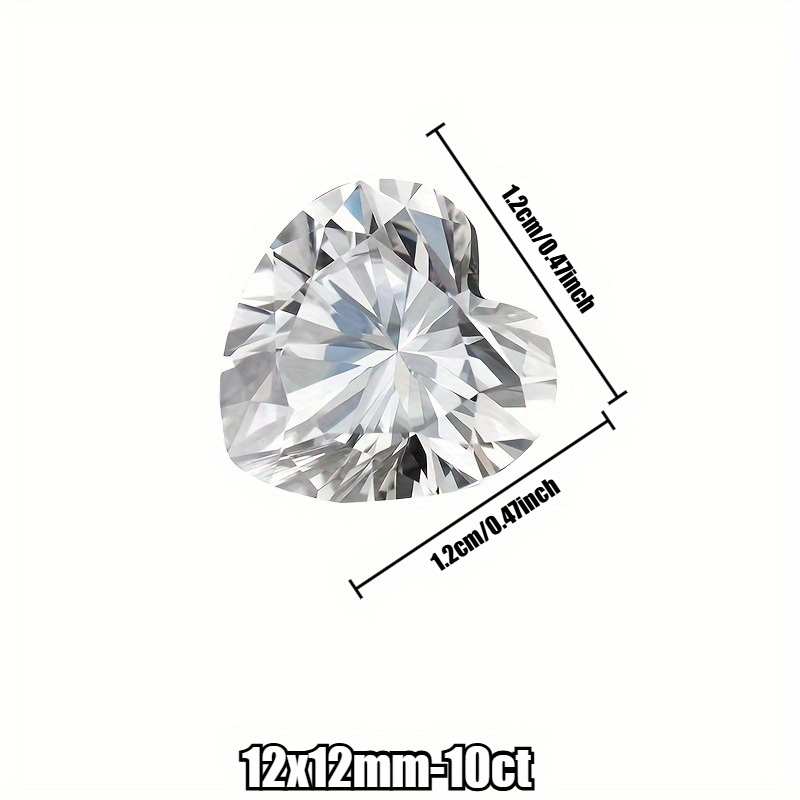 Heart-Shaped Lab-Created Synthetic Moissanite, 10CT for Engagement