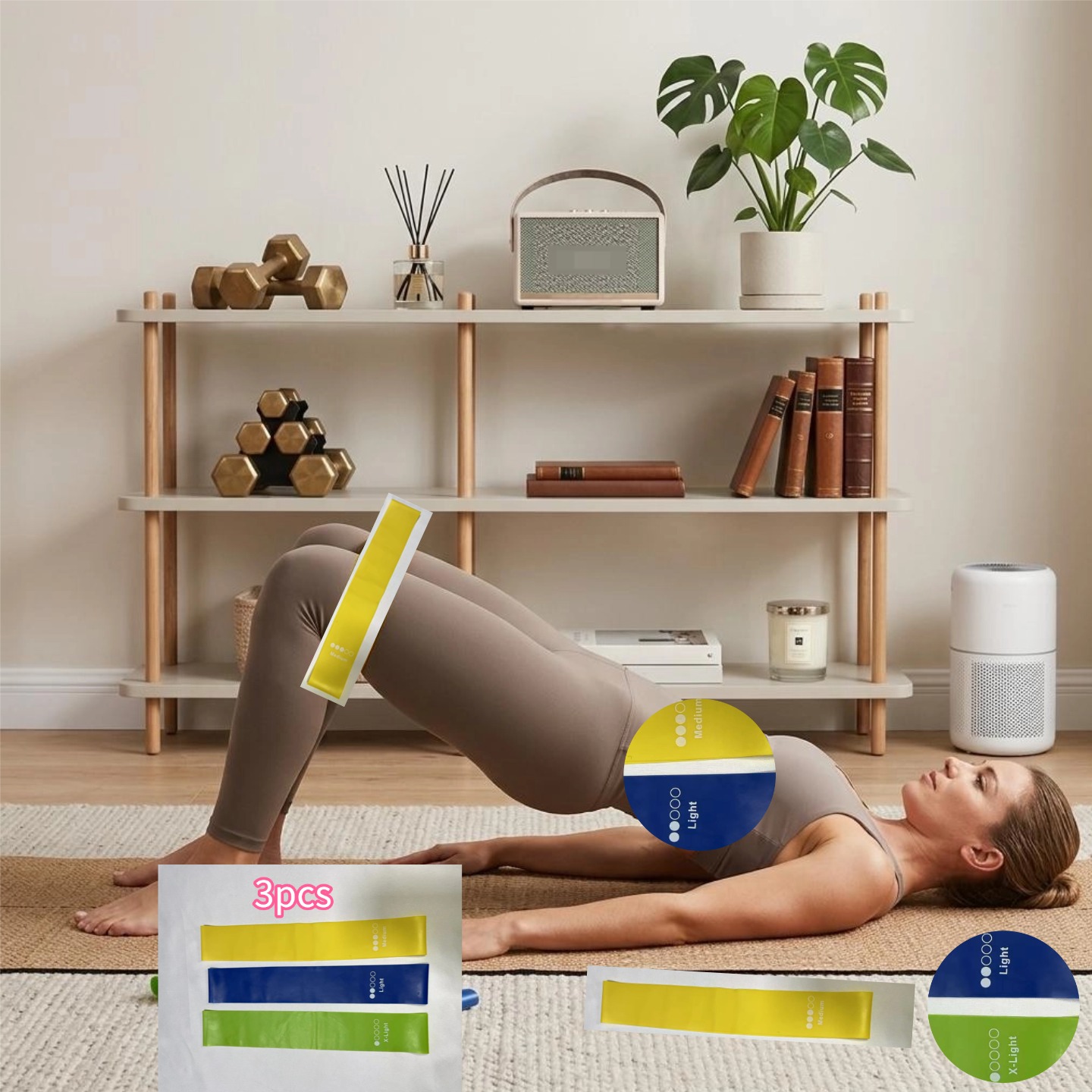 TEMU 3pcs Set: 1 Blue + 1 Green + 1 Yellow Professional Soccer Training Resistance Bands. Resistance Bands Are Specifically Designed For Professional