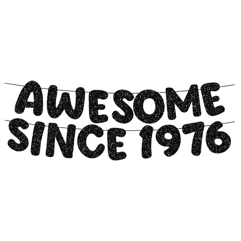 50th Birthday Banner For Men 50 Years Old - 1976 Birth Year Shiny Milestone Party Decorations Suitable For 50th Birthday Party Decorations