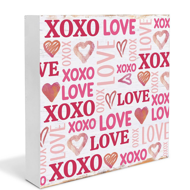 TEMU Sign Decor, Valentines Day Decorations, Anniversaries & Wedding Kitchen Tray Decor, Charm Home Decor For Desk Table Shelf, 3.94 X 3.94 Inches