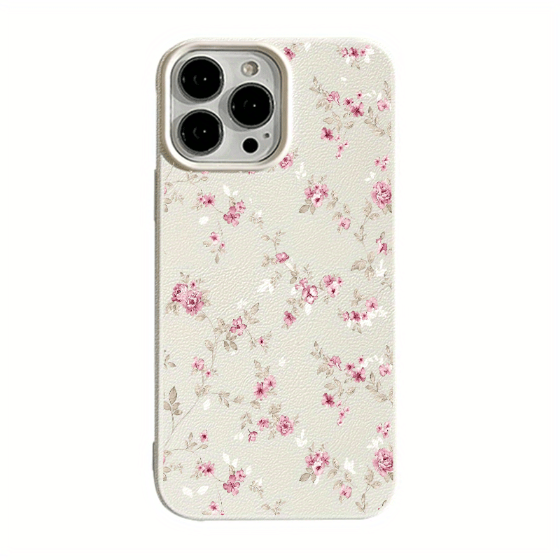 Spring Pink Pattern Faux Leather Case for iPhone 16/iPhone 16 Pro/iPhone 16 Plus/iPhone 16 Pro Max/iPhone 15/15 Plus/15 Pro/15 Pro Max, iPhone 14/14 Plus/14 Pro/14 Pro Max, iPhone 13/13 Pro/13 Pro Max, iPhone 12/12 Pro/12 Pro Max, iPhone 11/11/11 Pro Max, Dirt-Resistant, Shockproof, High Aesthetics