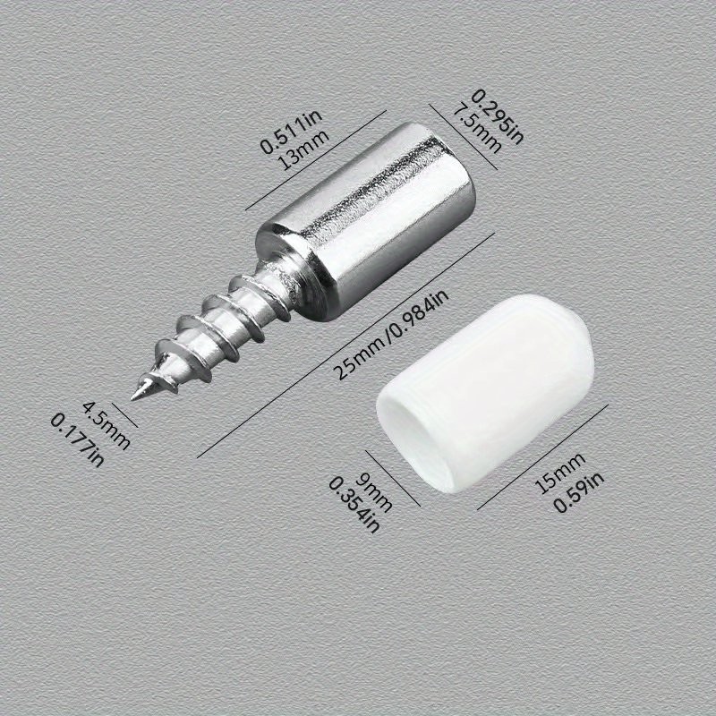 100 Piezas de Soportes para Estante Metálicos, Fundas Antideslizantes y Tornillos Autorroscantes, Kit Integrado de Soporte para Placa Laminada de Muebles y Vidrio con Particiones