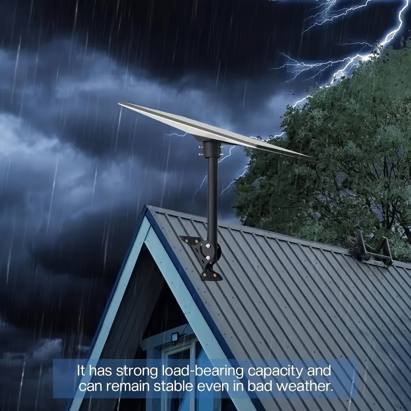Kit d'installation robuste Starlink 3ème génération avec support de montage de poteau réglable et adaptateur de tuyau - Compatible avec l'antenne standard V3, support rotatif de toit, aucune batterie nécessaire, installation facile pour l'internet satellite, configuration d'internet satellite