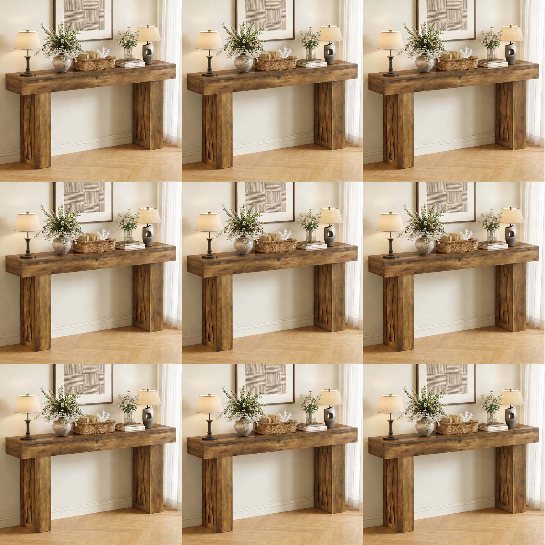 Image of 160 Console Table, Contemporary Sofa Table For Placement Behind A Couch, Extended Entry Table For Hallway, Living Room, Bedroom, And Home Office