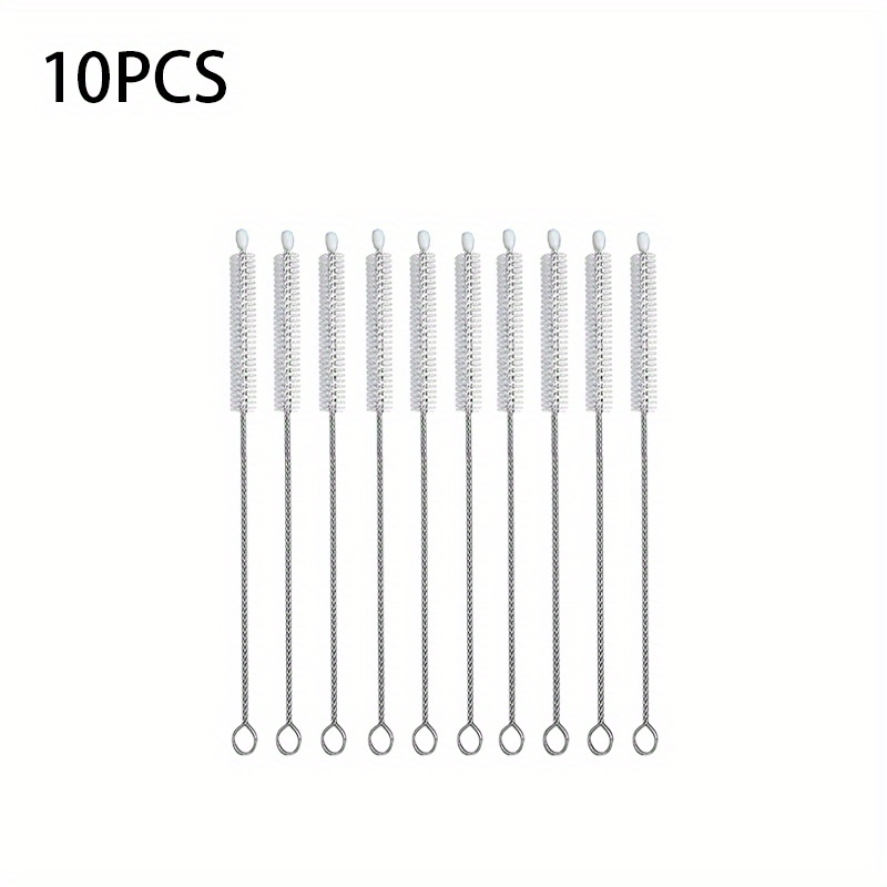 TEMU 10pcs Straw Cleaning Brush, Reusable Kitchen Tool - Perfect For Cleaning Glass, Silicone, , Etc., Small Long Cleaning Brush, Cleaning Tool