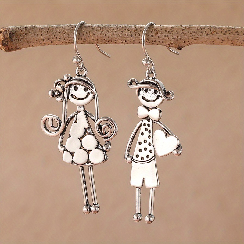 A Pair Of Cute Retro And Pendant Earrings, Small And Exquisite, Fun Party Decoration
