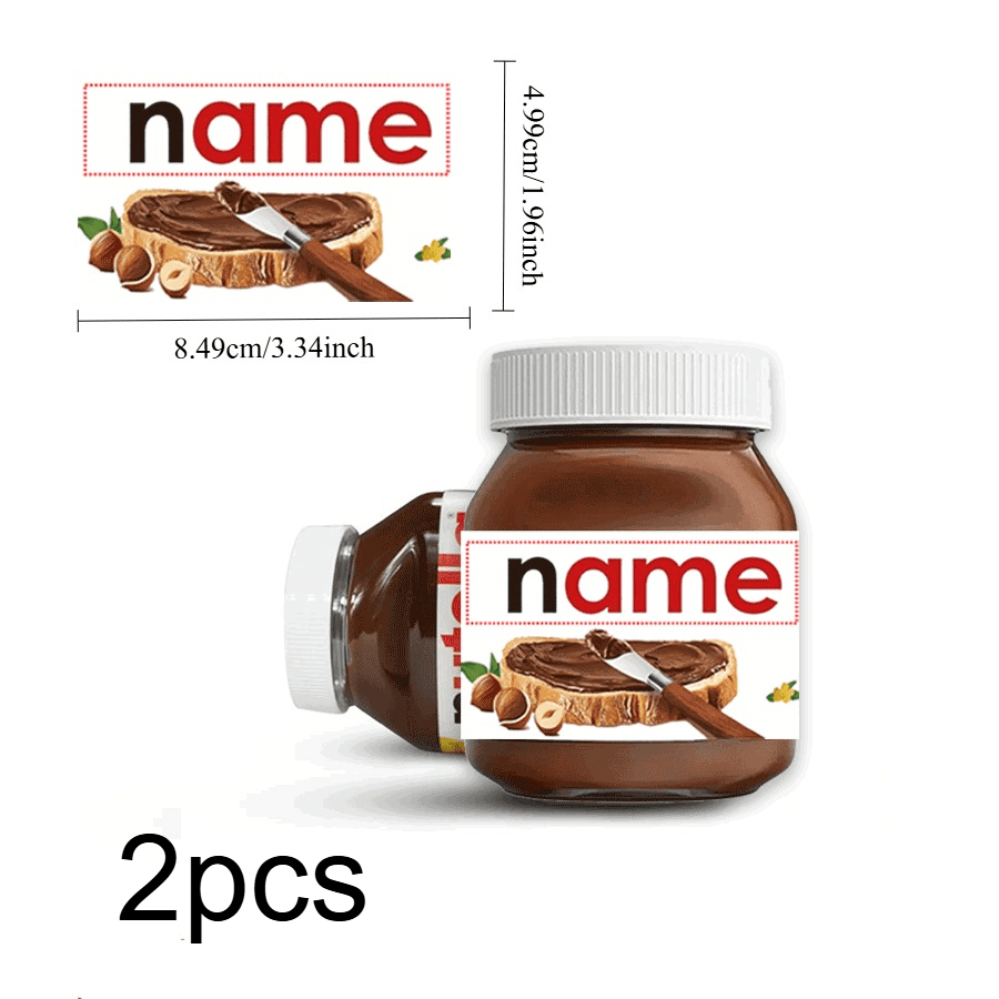 TEMU Personalized Chocolate Spread Label Stickers - Custom Name Stickers Large Size, Self-adhesive Jar Labels For Birthdays, Anniversaries, Weddings,