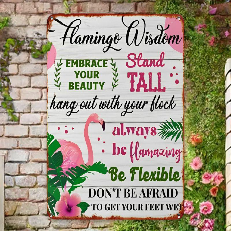 TEMU 2d Flat Vintage-inspired Metal Tin Sign - Rustic Wall Art With Inspirational Phrases, Home, Bathroom, Or Outdoor Decor, Featuring Distressed , Room Decorative Sign &amp; Plaque, 2d Flat